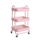 Levede 3 Tiers Kitchen Trolley Cart Pink