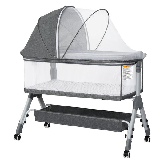Bopeep Baby Cot Bed Crib Newborn Co-Sleeper Bassinet Safety Adjustable Bedside