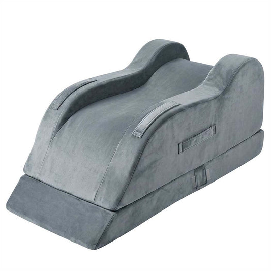 DreamZ Leg Elevation Pillow After Surgery Gel Memory Foam Single Leg Grey