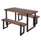 Levede Wooden Dining Sets 1XTable+2X