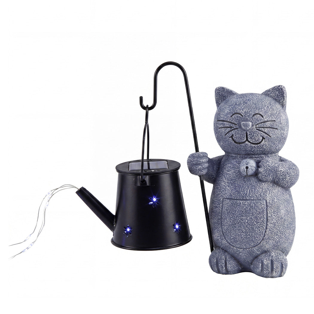 Emitto Cat Garden Statue Solar Lantern Outdoor Weatherproof Gift Decor LED Light