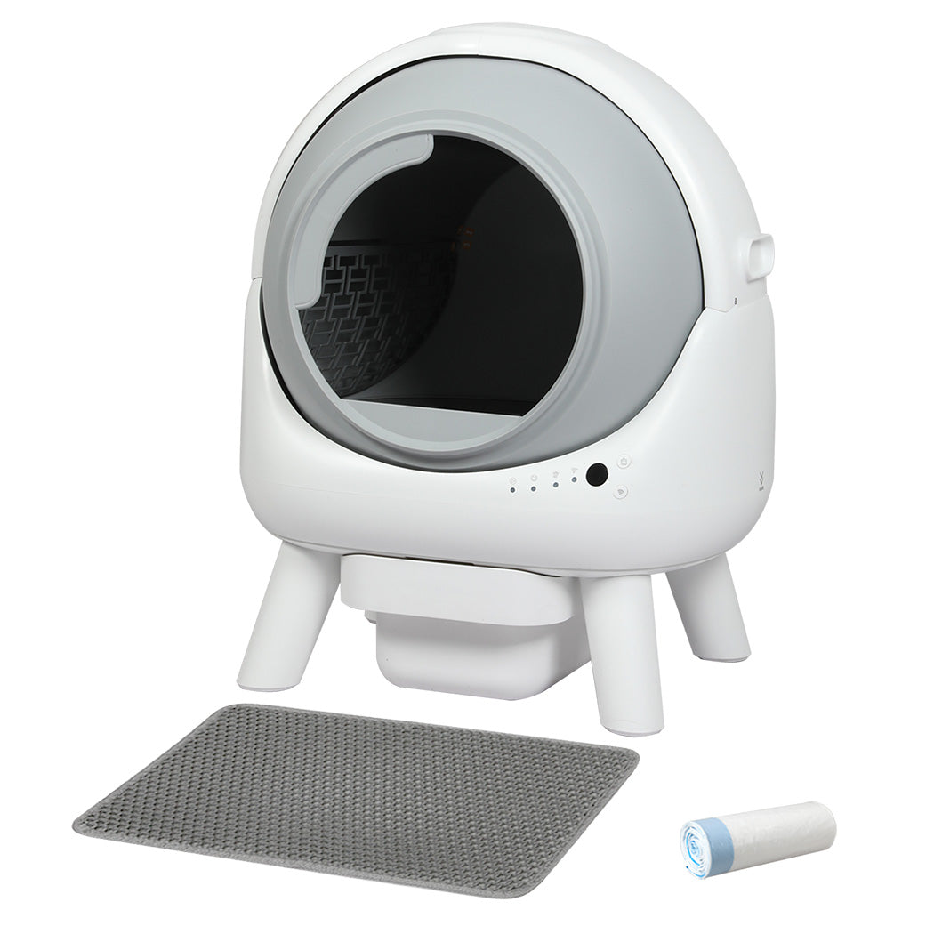 PaWz Smart Self Cleaning Cat Litter Box APP Control White