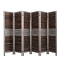 Levede Room Divider 6 Panel Folding Brown