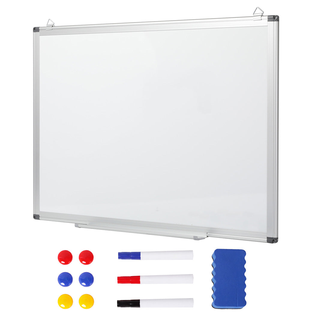 Levede Magnetic Whiteboard Smooth Dry Erase Board with 3 Pens for Office White