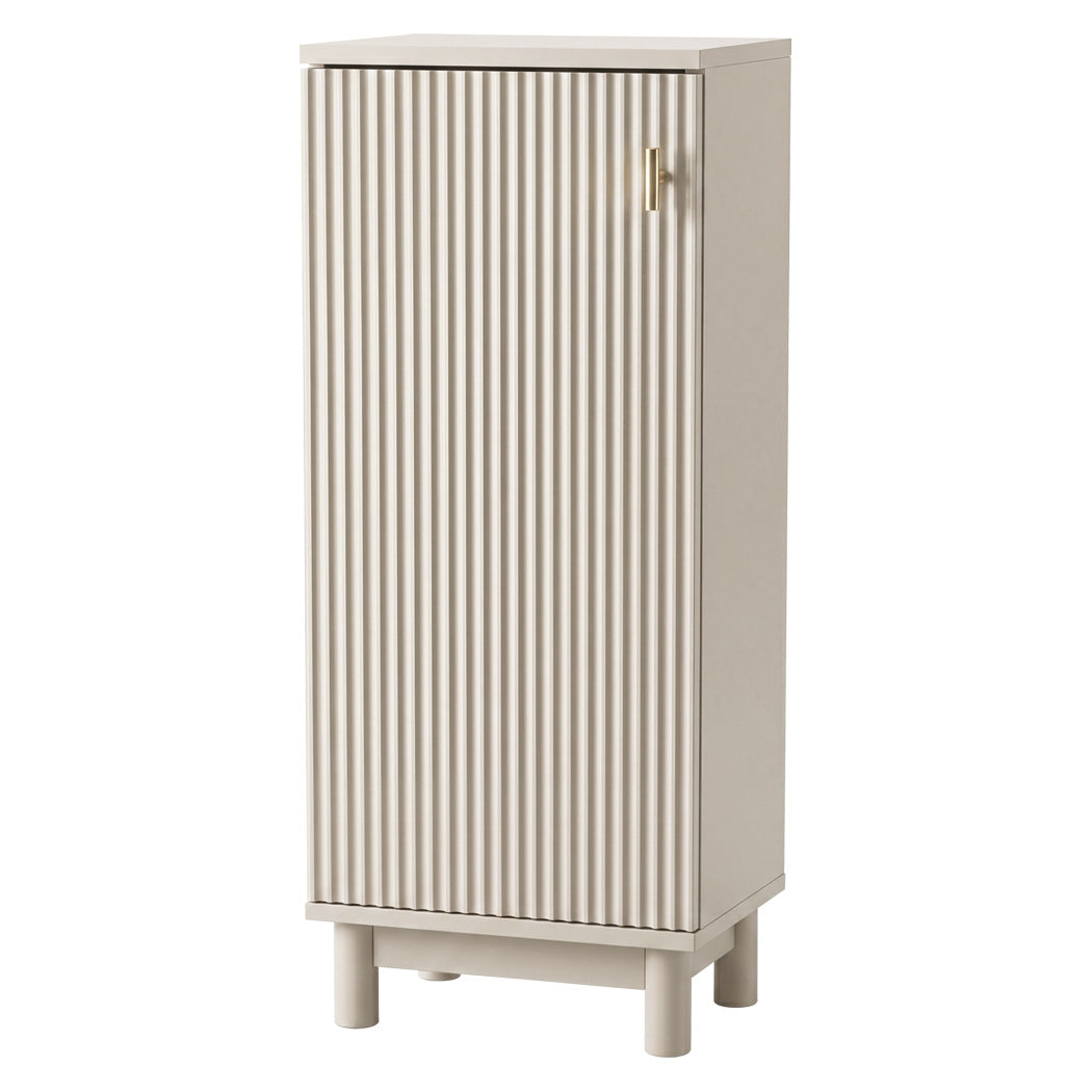 Levede Bathroom Cabinet Freestanding Storage Cupboard Slim 3 Tier Shelves Cream