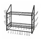 Toque Pot Rack Wall Mounted 2 Tier Hanging Cookware Organizer 20 Hooks Pan Rack