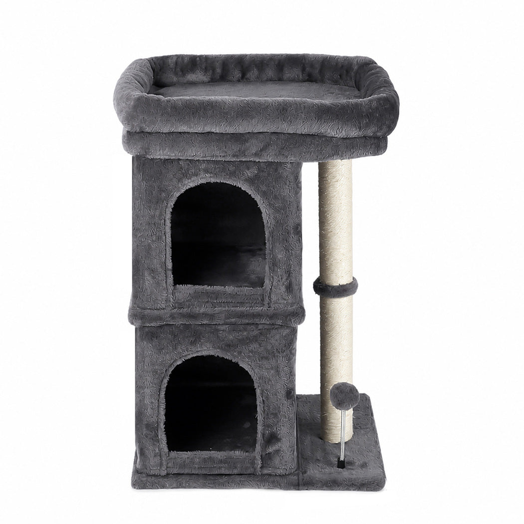 Pawz Cat Tree Cat Tower Top Perch Sisal Post E1 Particle Board Dark Grey