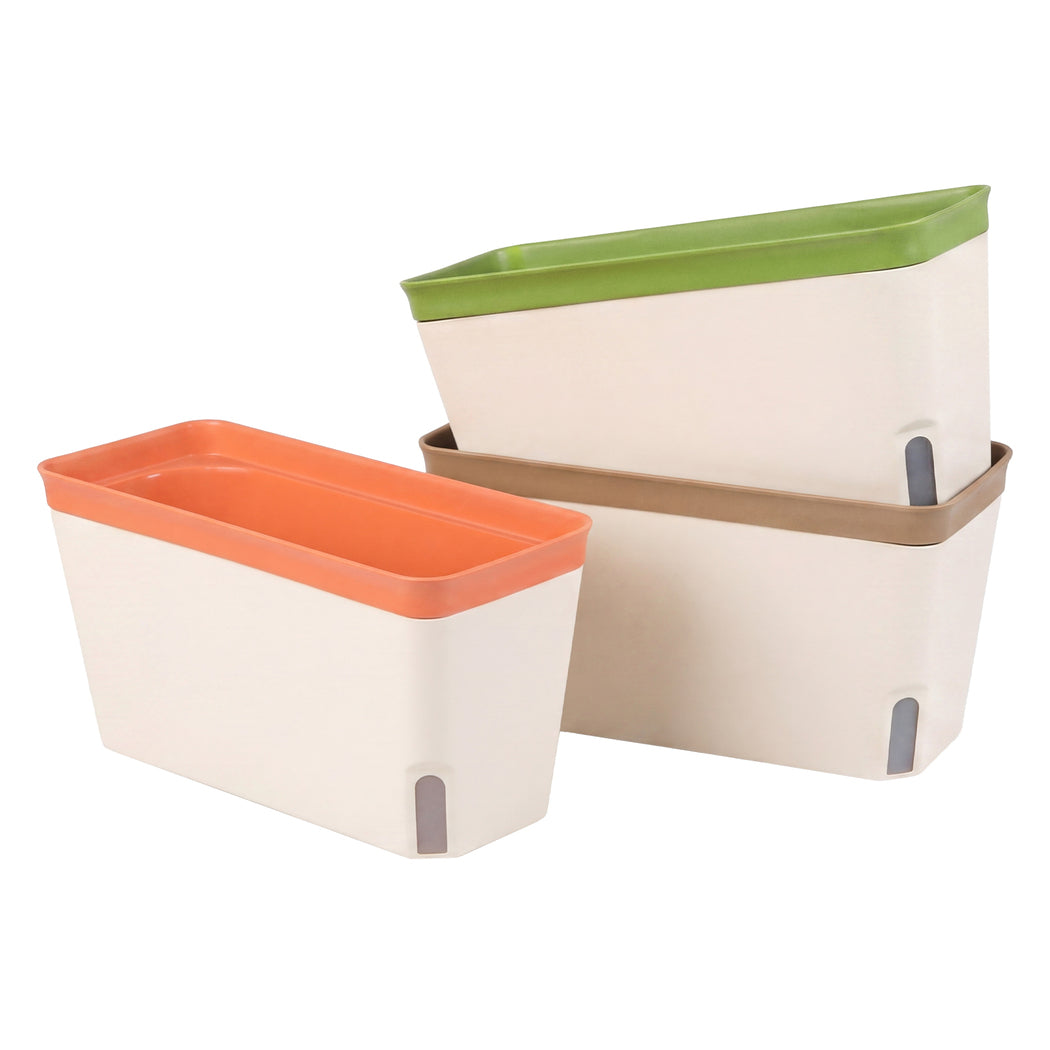 Toque Self Watering Plant Pots 3 Pcs Indoor Planter Box Vegetable Flower Garden