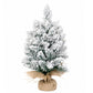 Santaco Christmas Tree 49cm Mini Christmas Tree LED Lights Snow Flocked PVC