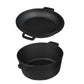 Toque 5.84L Double Dutch Oven 2 in 1 Cast Iron Pan