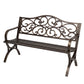 Levede Garden Bench Seat Outdoor Patio Park Lounge Backyard Chair Bronze 3 Seat