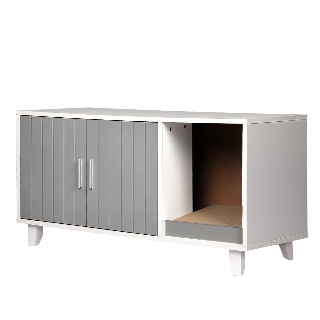 PaWz Enclosed Cat Litter Cabinet Box Grey