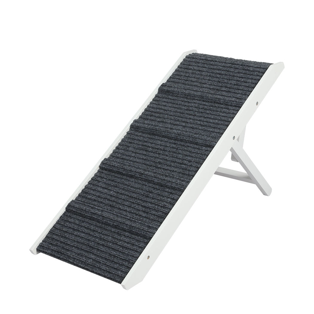PaWz Adjustable Dog Ramp Height Stair White