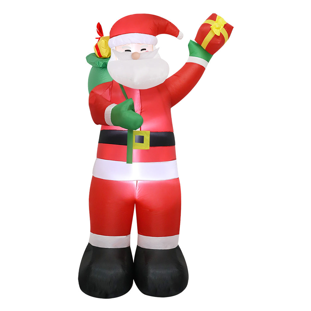 Santaco Inflatable 2.4M Santa Claus LED Christmas Decor