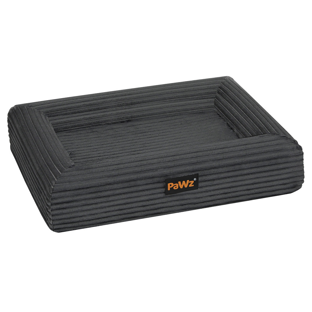 Pawz XXL Size Orthopedic Dog Bed with Corduroy Removable Cover Waterproof Washable Grey