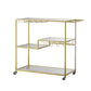 Levede Bar Cart Gold Drinks Serving Trolley 4 Tier
