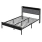 Levede Queen Bed Frame Steel Base with Headboard Grey