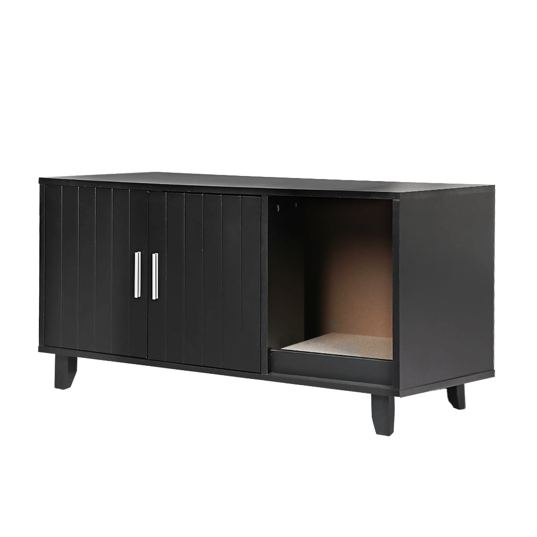 PaWz Enclosed Cat Litter Cabinet Box Black