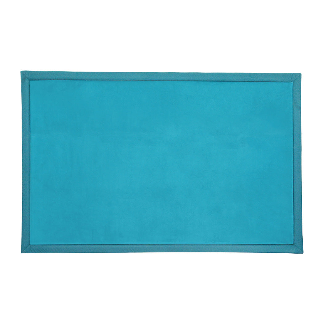 Marlow Coral Velvet Area Rugs Large Mat 120x200cm Blue