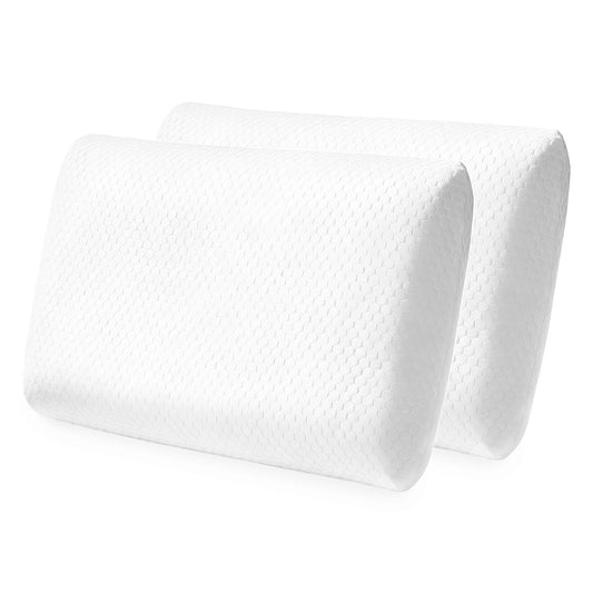 Dreamz Memory Foam Orthopaedic Pillow Neck Pain Side Stomach Back Sleeper 2 Pack