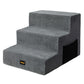 Pawz 3 Steps Pet Stairs Dog Ramp High Density Foam Grey
