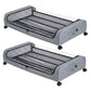 Levede 2x Under Bed Storage Containers for Shoe and Apparel Clear-Lidded Rolling
