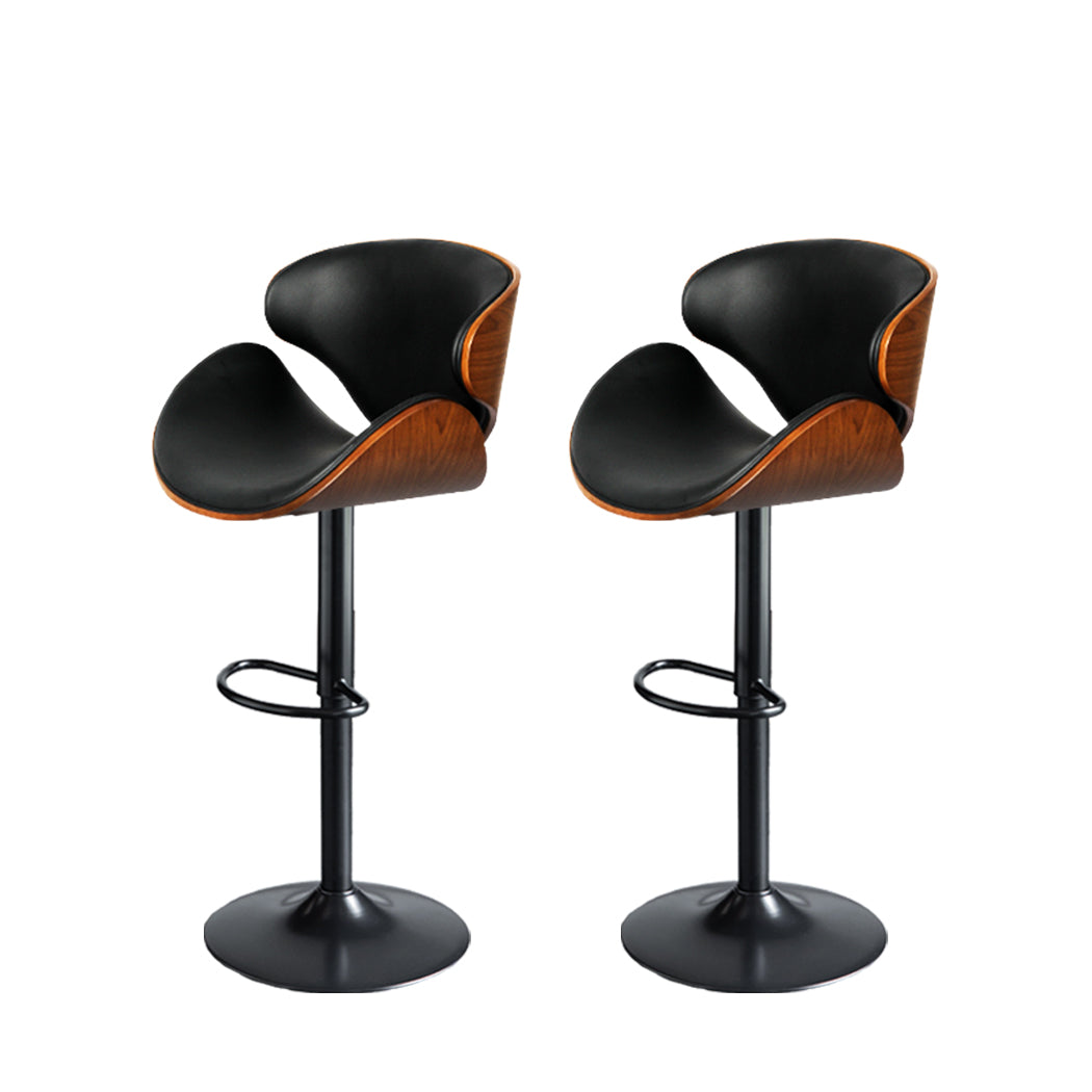 Levede 1x Bar Stools Gas Lift Kitchen Black