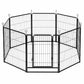 Pawz Dog Playpen 8-Panel Folding Dog Pen Steel Black