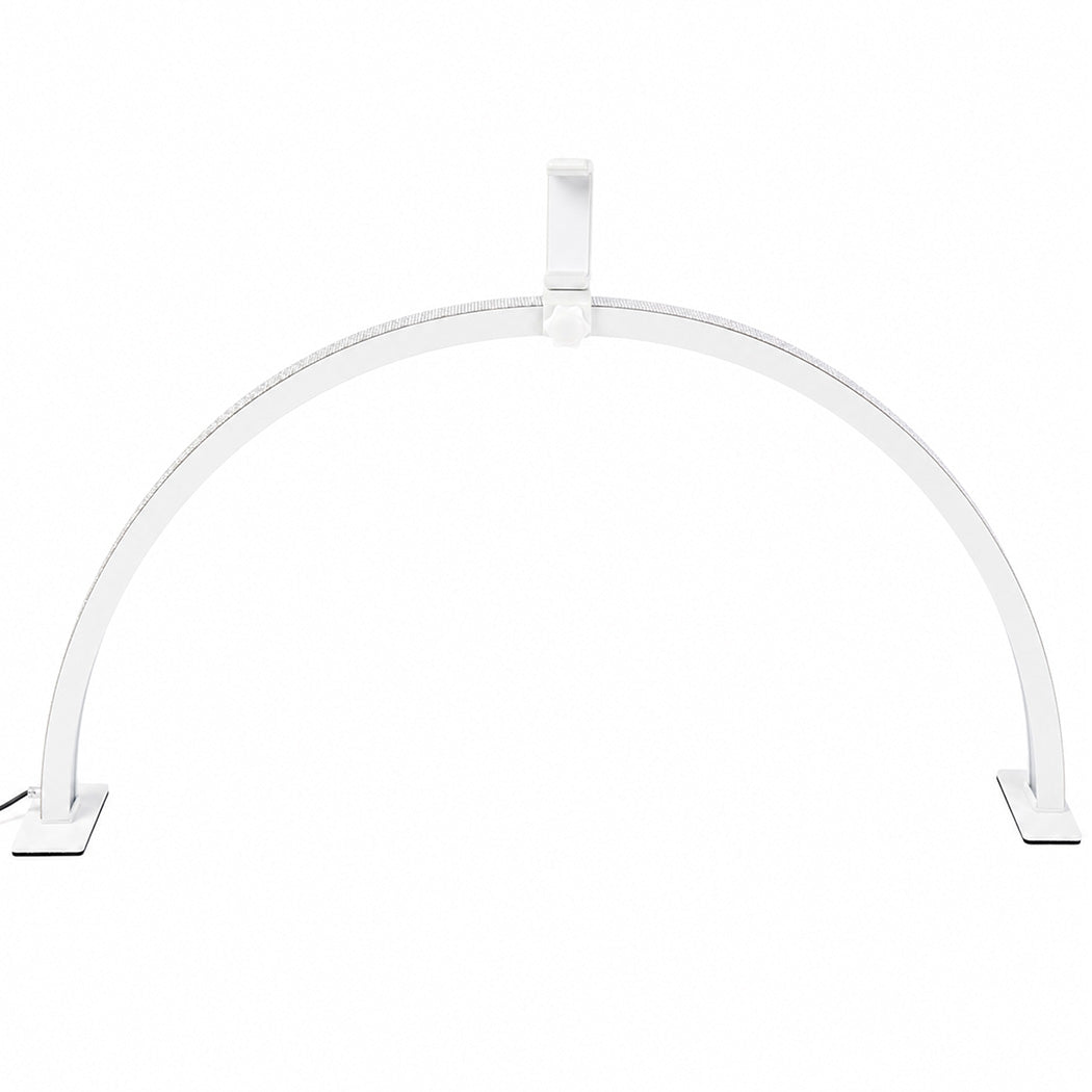 Emitto Nail Light Half Moon Desk Lamp Dimmable Salon Lash Phone Clip White