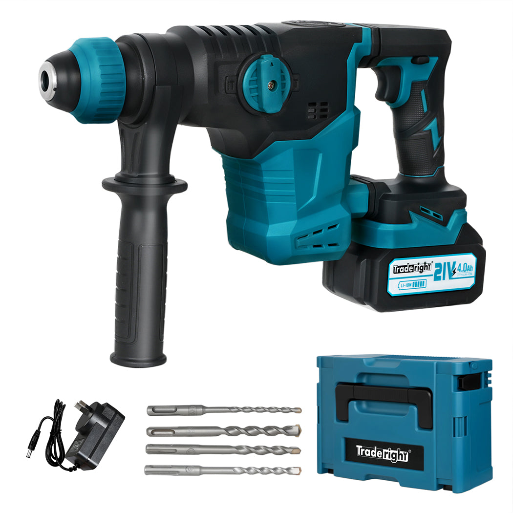 Traderight 21V Cordless Rotary Hammer Drill Tool Set