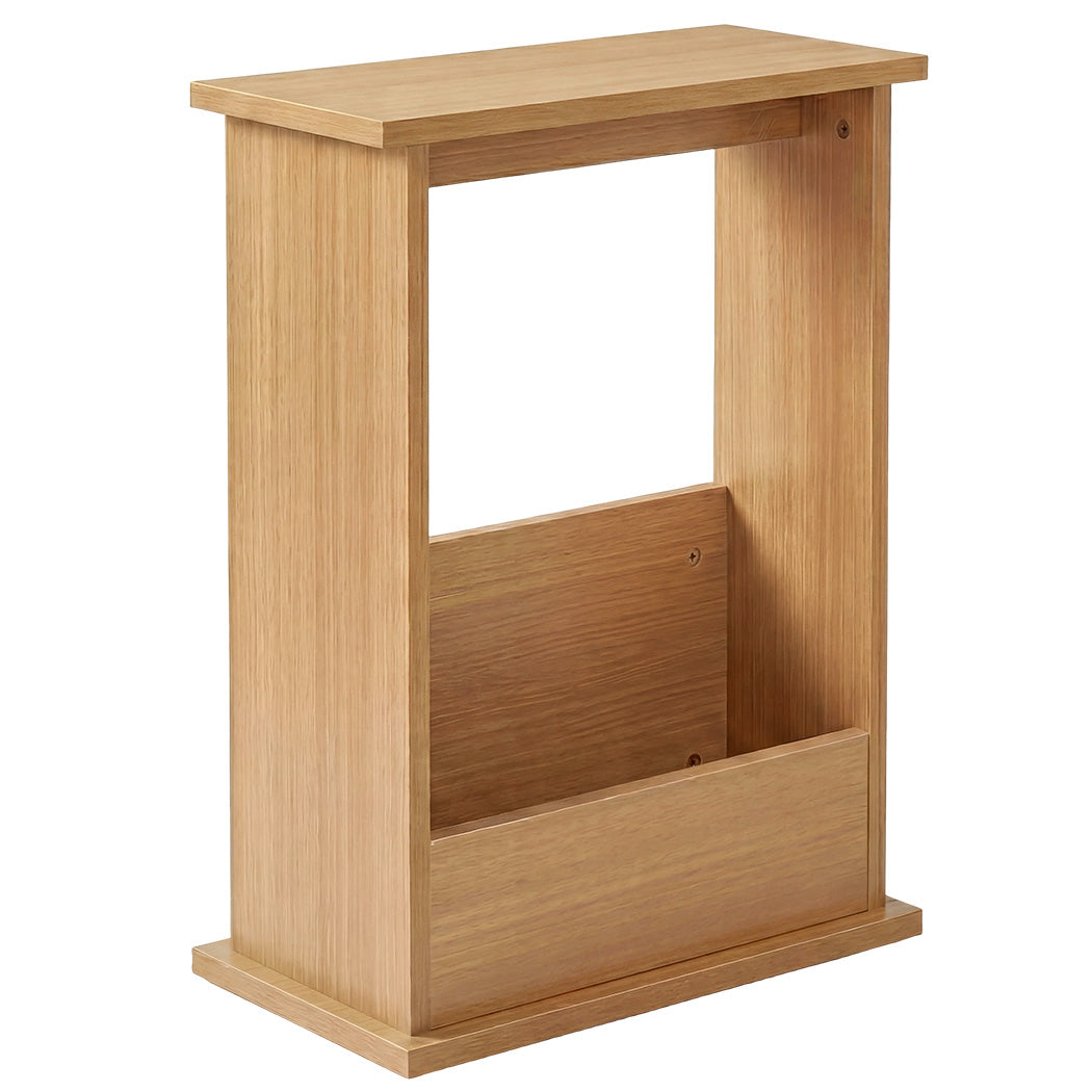 Levede Narrow Side Table Magazine Rack Slim End Bedside Storage Table Bedroom