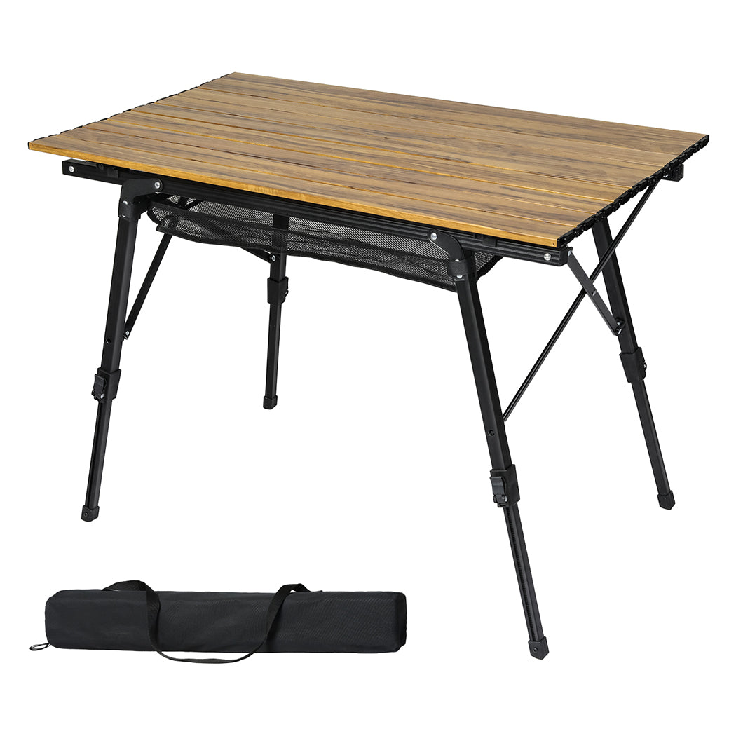 Levede Folding Camping Table Portable Aluminium BBQ Desk Rollup Picnic Outdoor