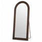 Yezi Mirror Full Length 4mm Tempered Glass Stand Lean Mount Bedroom Brown