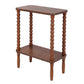 Levede Side Table Slim Storage Shelf for Bedside End Table Hallway Brown