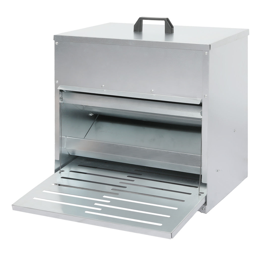 PaWz 10KG Auto Chicken Feeder Dispenser Galvanised Steel