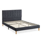 Levede Fabric Bed Frame Double Mattress Grey