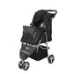 PaWz Large Pet Stroller Dog Cat Carrier Black