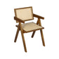 Levede 1x Walnut Wicker Armchair Dining Chair