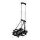 Manan Folding Trolley Cart On Wheels Expandable Base Adjustable Handle Black