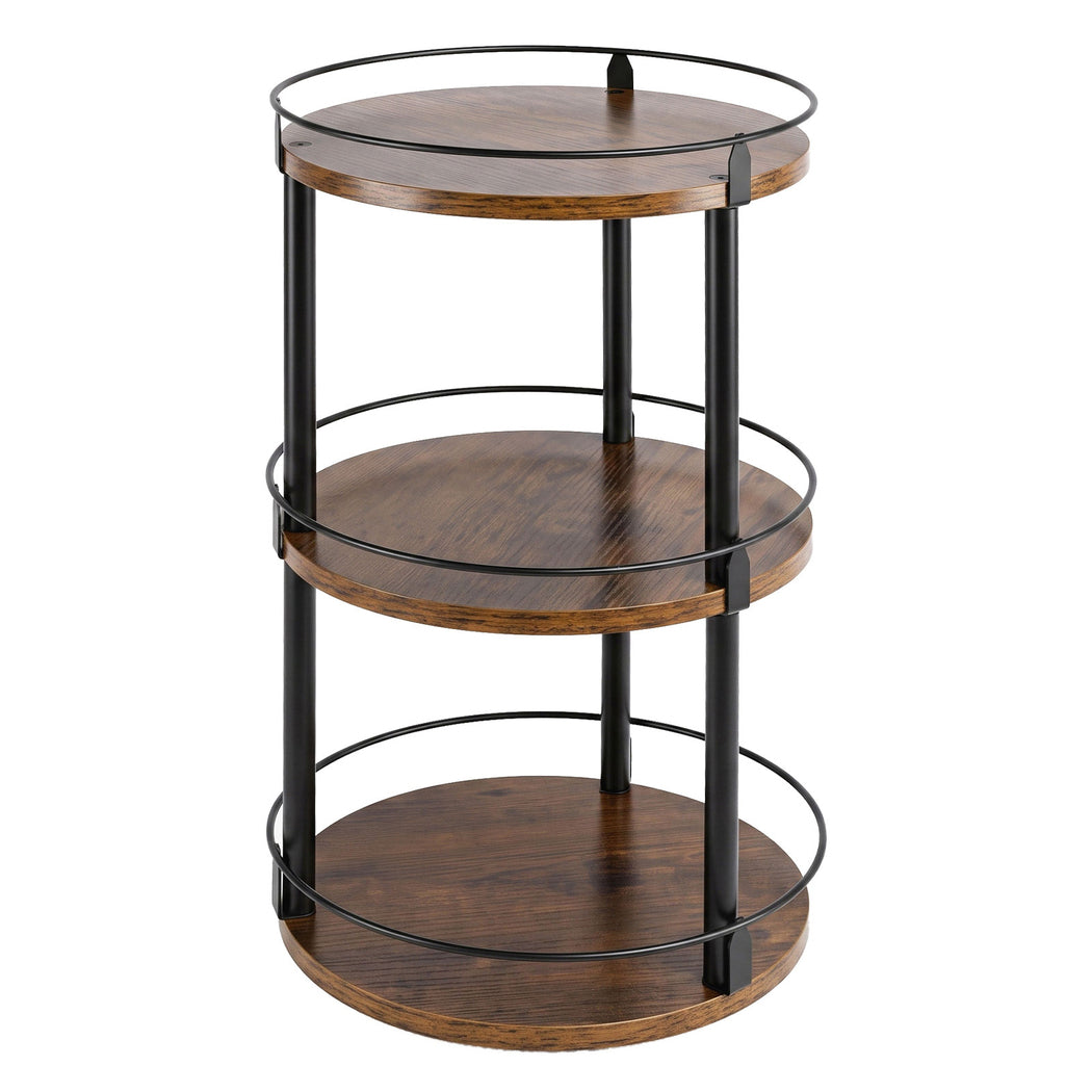 Toque Lazy Susan Turntable 3 Tier 360° Spin Pantry Organiser For Kitchen Brown