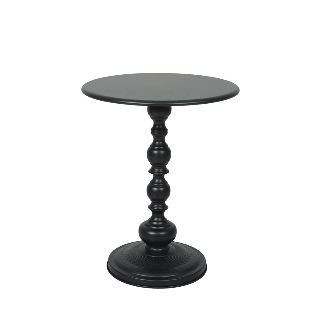 Levede Side Table Vintage End Round Black
