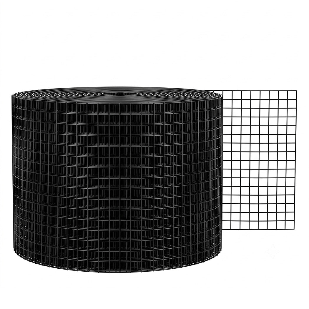 Mountview Bird Proofing Mesh Set PVC 60 Fixing Clips 30m for Solar Panel Black
