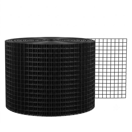 Mountview Bird Proofing Mesh Set PVC 60 Fixing Clips 30m for Solar Panel Black