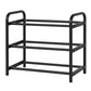 Levede Shoe Rack Expandable Metal Stand Storage Shelf 3 Tier Entryway Black