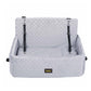 Pawz Large Dog Car Seat Booster Plush Dual-Side Portable Travel Bed Grey
