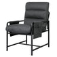 Levede Metal Framed Lounge Chair Linen in Dark Grey