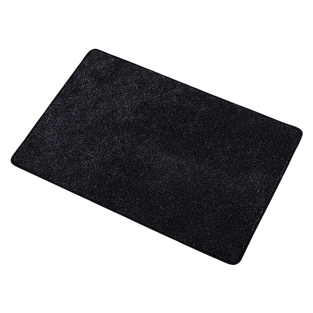 Marlow Door Mat Indoor 80x50cm Non Slip Washable Rug For Front Coal Grey