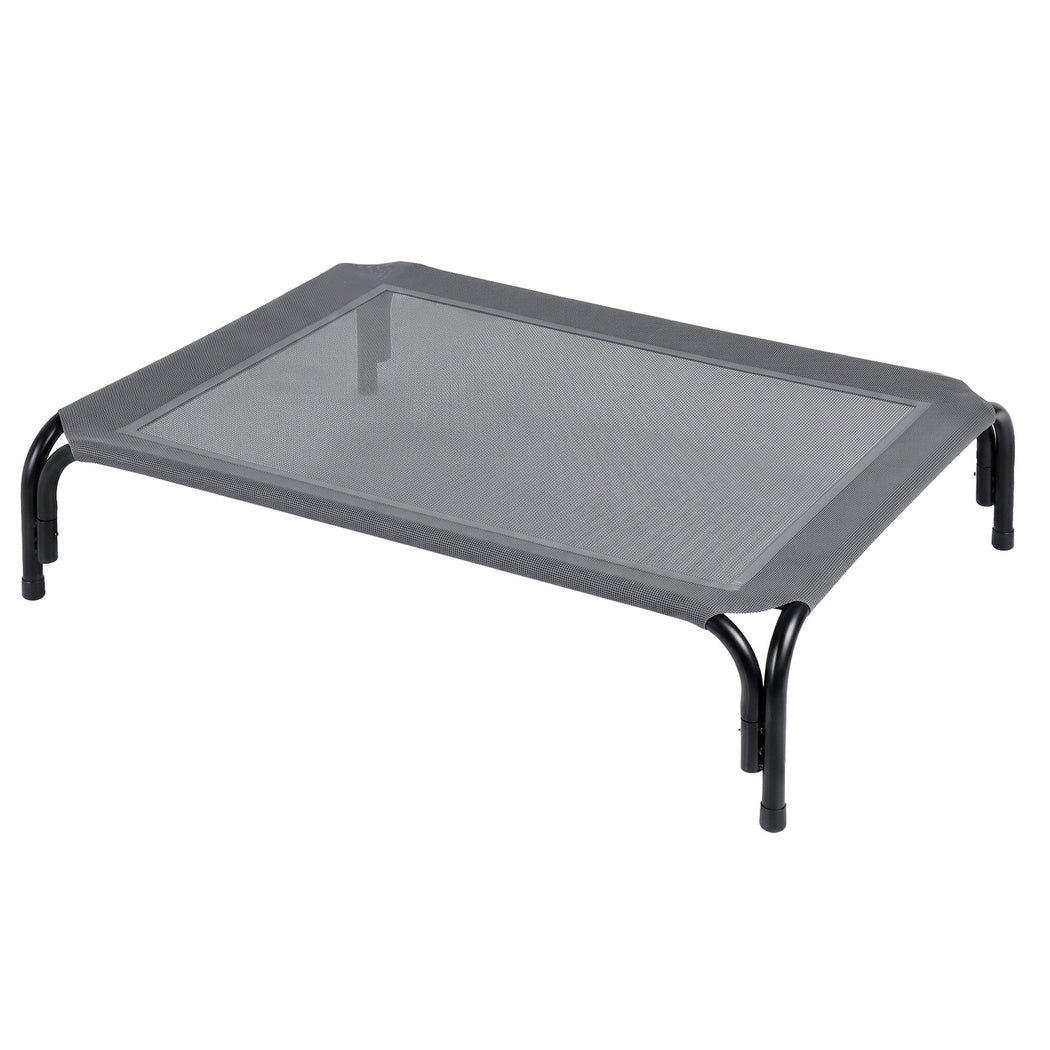 PaWz Raised Dog Bed Elevated Cooling Breathable Mesh for Indoor Outdoor Grey