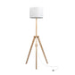EMITTO Tripod Floor Lamp Wooden Modern Natural