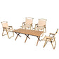 Levede Folding Camping Table Chair Set Oak